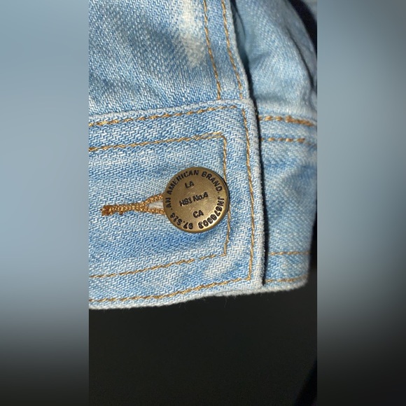 Anthropologie I Love H81 BOHO Lined Denim Blue Jean Jacket - Picture 8 of 8